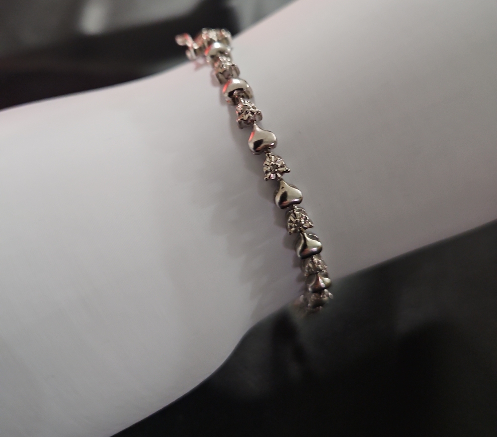 925 Bracelet With Moissanite Stones